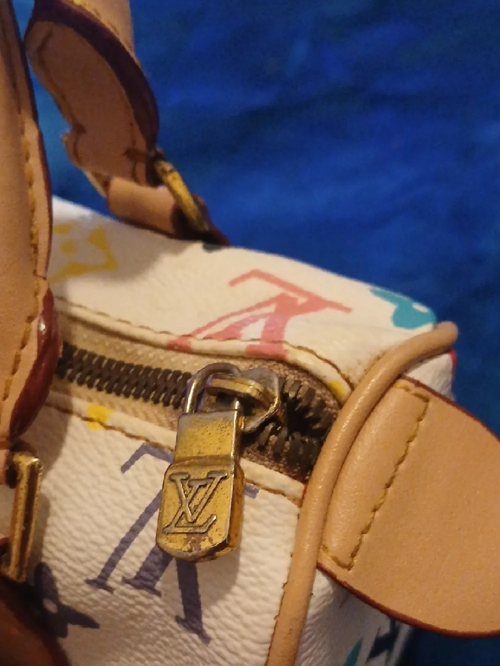 Louis Vuitton White Multicolor Monogram Mini Satchel - Picture 4 of 5